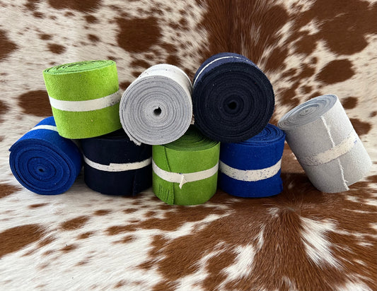Colored Mule Hide Horn Wraps